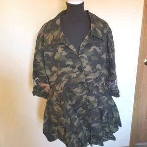 Camouflauge Peplum Jacket
